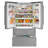 Cosmo 4 Piece Kitchen Appliance Package with French Door Refrigerator 30'' Gas Freestanding Gas Built-In Island Range Hood