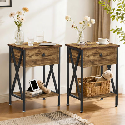 Alameen Nightstand with Drawer and Shelf