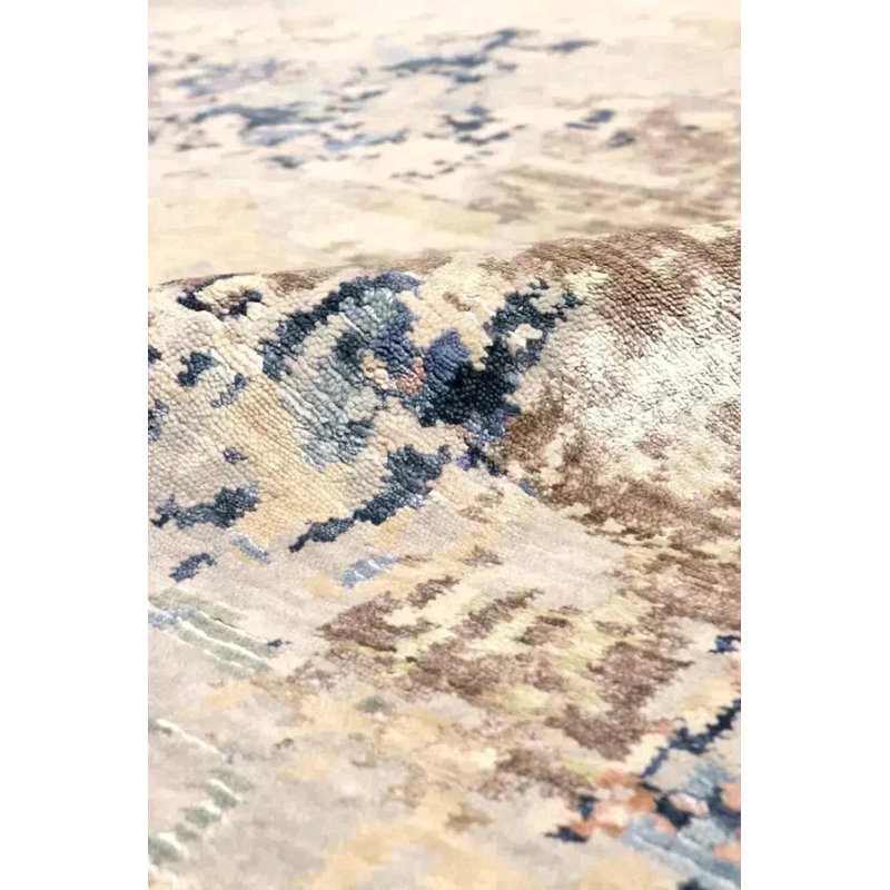 Abstract Area Rug in Beige