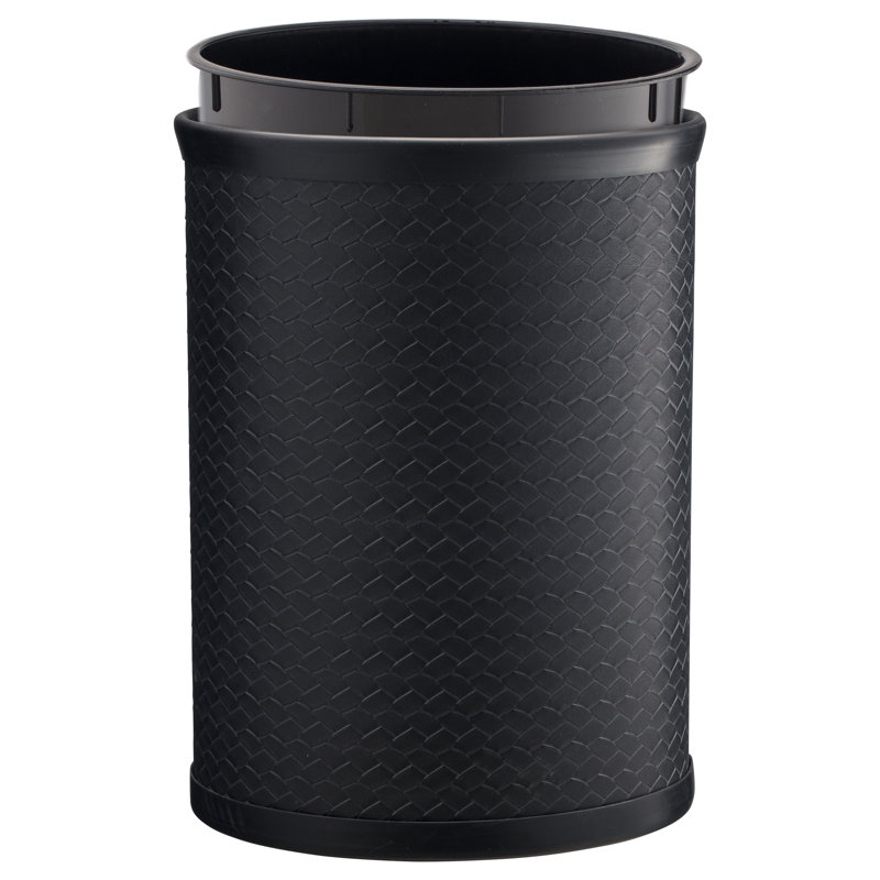 Bendross Plastic 3.25 Gallon Open Waste Basket, Eclipse