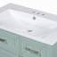 Ensemble de meuble-lavabo avec lavabo 30 po, armoire de salle de bain verte avec tiroirs, structure solide et panneau de fibres à densité moyenne-2019045674