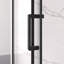 Porte de douche coulissante semi-sans cadre l 56 à 60 po x H 74 po, verre trempé clair de 1/4 po (6 mm), fini noir mat, largeur réglable - aucune découpe requise