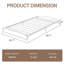 Structure de lit basse - lit simple - plateforme en métal robuste de 6 pouces, sommier à matelas, aucun sommier requis, silencieux, blanc-1010848549-1010848547
