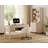 2 - Piece Office Set, 56" Executive Desk & Bookcase With Drawers, Beige-1865445199