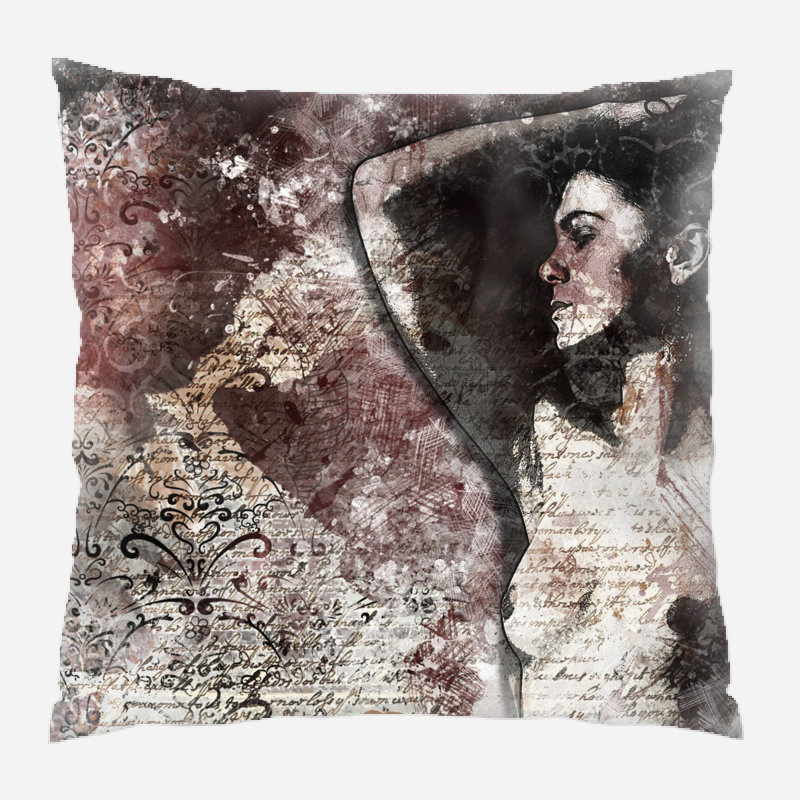 Coussin de fille fille, Microsuède, Intérieur
