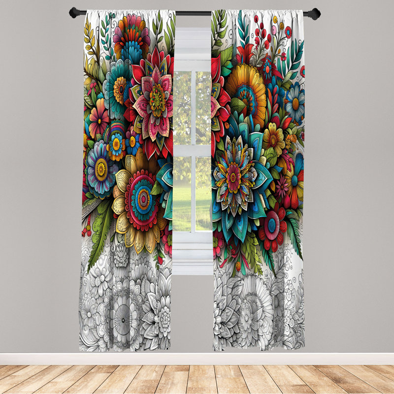 Semi Sheer Curtain Pair, 28" W x 84" L
