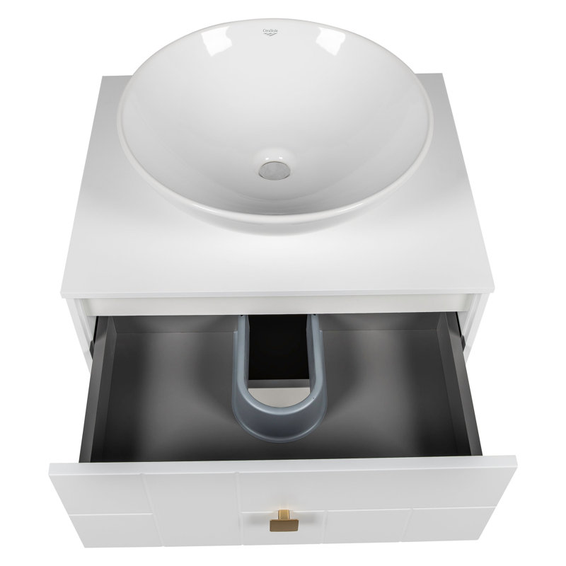Meuble-lavabo autoportant avec lavabo Spruha-F_Modern, Blanc mat