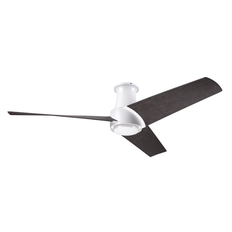 Ambit 56'' Ceiling Fan, Ebony, Matte White, Handheld Remote Control