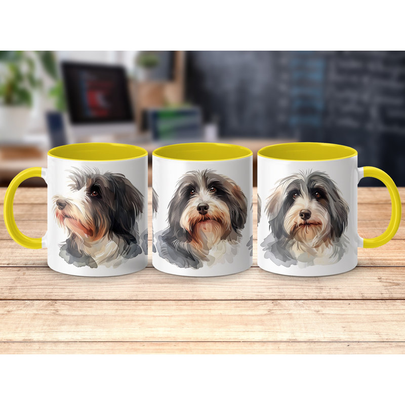 11oz Watercolour Grand Basset Design Coffee Mug, 2