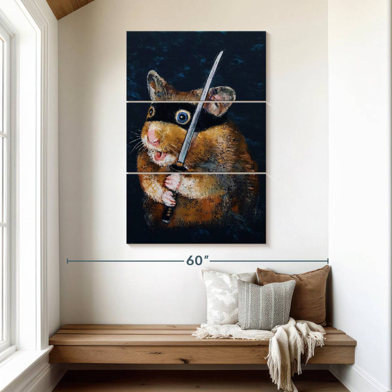Brampt Ninja Hamster, 50" H x 32" W