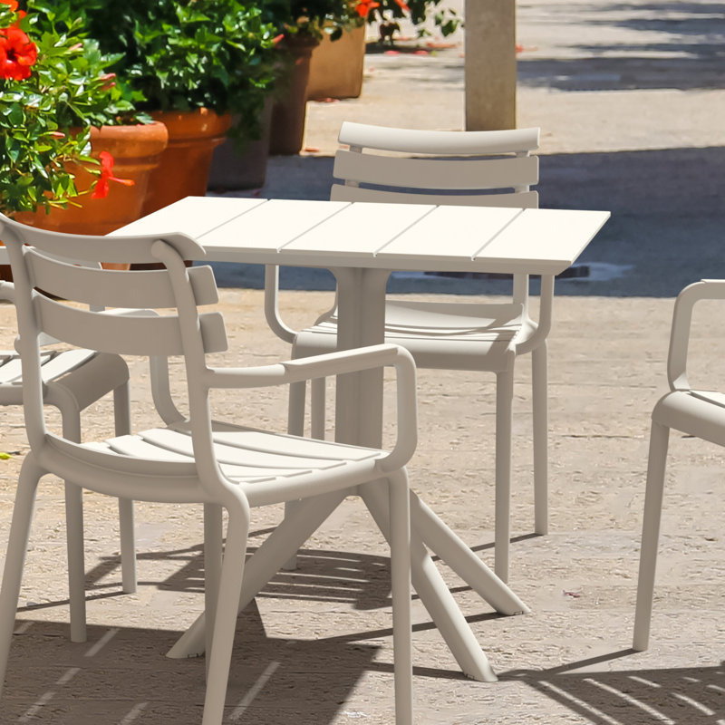 Paris Square Dining Table, 29" H x 31.5" W x 31.5" D, White