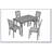 Dining Rectangular Table set for 4,Kitchen Dining Table for Small Space