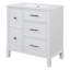 Meuble-lavabo de salle de bain avec lavabo, armoire de salle de bain avec pieds en bois massif-581800648