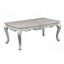 Table, table basse de style traditionnel en bois au fini argenté Melrose