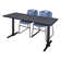 Neyland Cain T-Base training table and 2 Zeng stackable chairs
