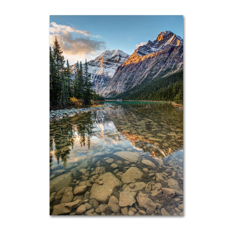 Fabrizzio "Mount Edith Cavell Sunrise" par Pierre Leclerc, reproduction de photo sur toile tendue, H 24 po x l 16 po x P 2 po