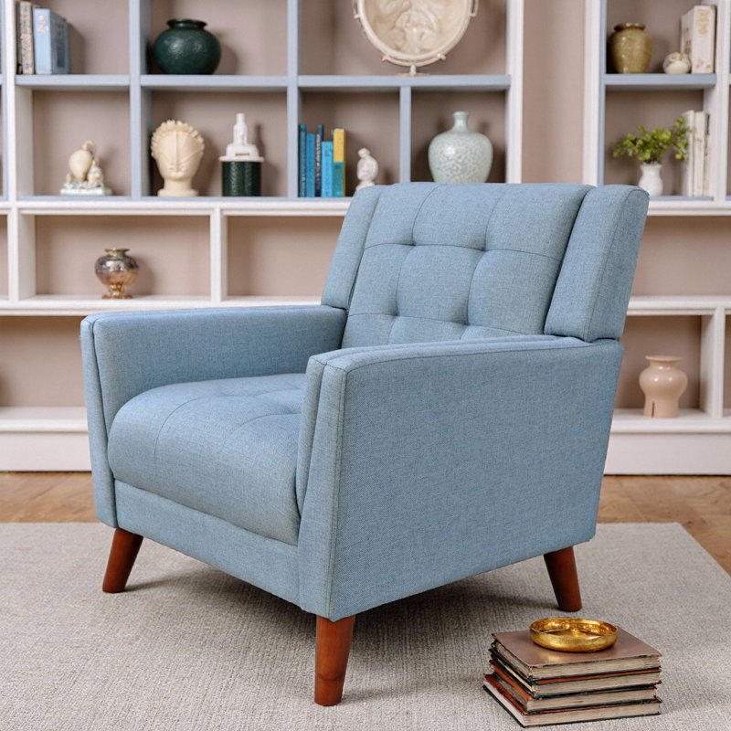Fauteuil en tissu Greenmont Luxe, Bleu