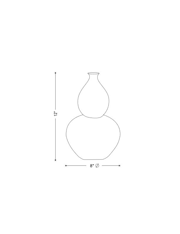 Vase de table 12 ", Turquoise