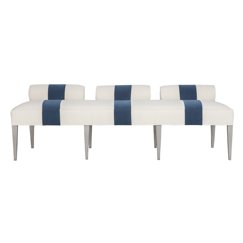 Jensen Upholstered Bench, Casa Blanca, Callaloo Cotton