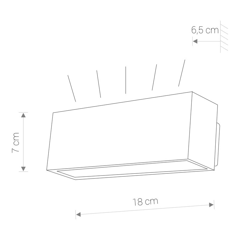 Phil Black 18cm H Integrated LED Outdoor Armed Sconce
