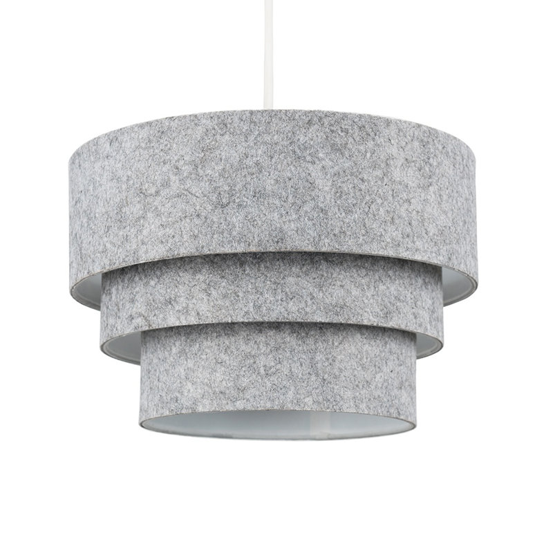 Aztec Drum Pendant Shade, Grey, 24" H x 30" W x 30" D