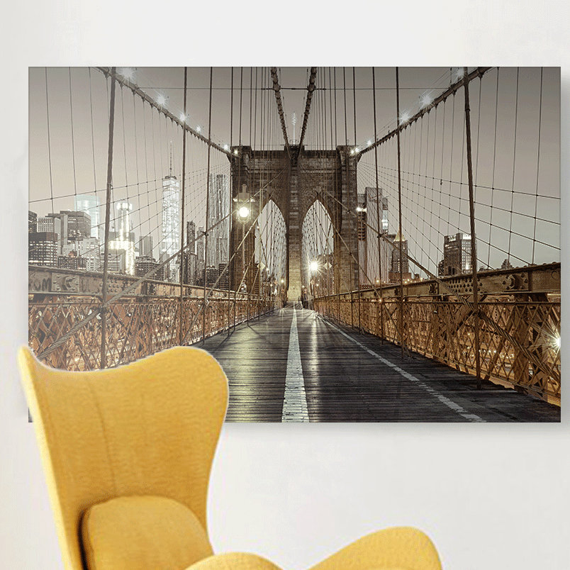 " The Brooklyn Bridge With New York City In The Background By Studio 500 " by Venuti Ebern Designs