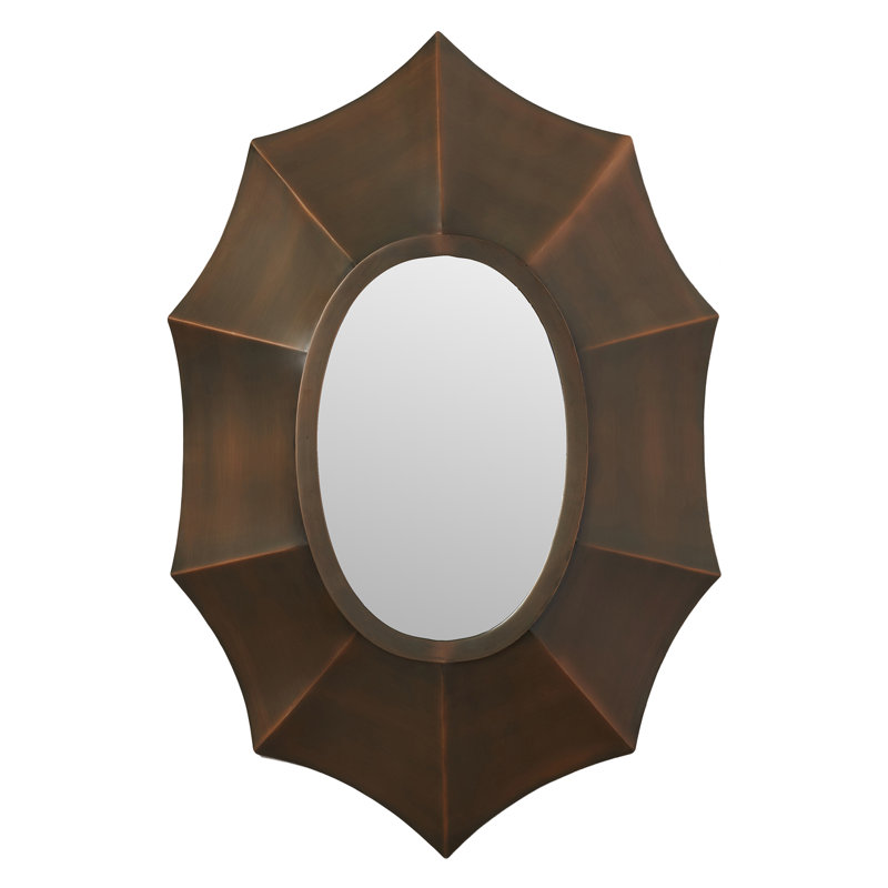 Miroir mural à cadre en bois
