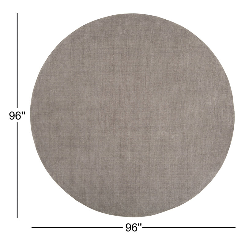Crowe Hand Loomed Wool Area Rug, Round 8'