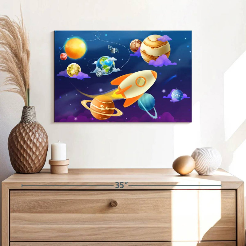 Ashelle Space Nursery, 16" H x 24" W