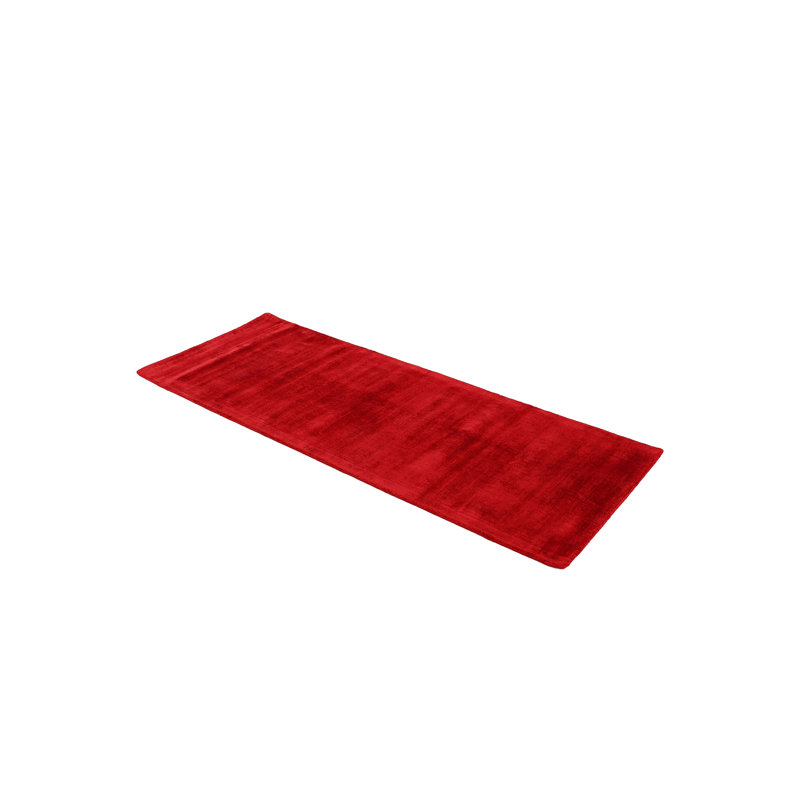 Ava Handmade Viscose Silky Solid Soft Red Rug, Runner 80 x 300cm