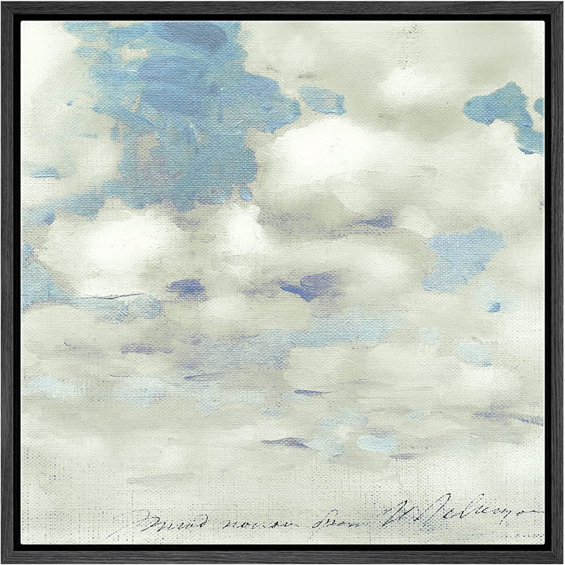 Peinture sur toile, cadre flottant, Noir, H 24 po x l 24 po x P 1,5 po
