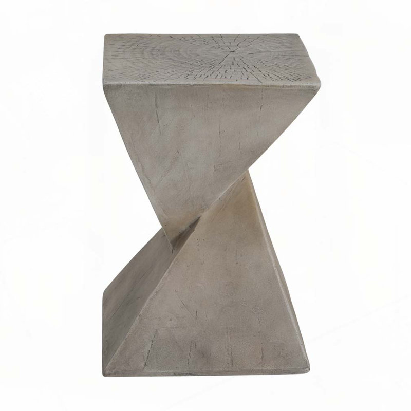 Outdoor Patio Side Coffee Table, Light Gray