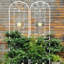 Ensemble de 2 treillis de jardin en métal 86,7 po x 19,7 po antirouille blanc crème, paquet de 86,7 po x 19,7 po blanc antidérapant