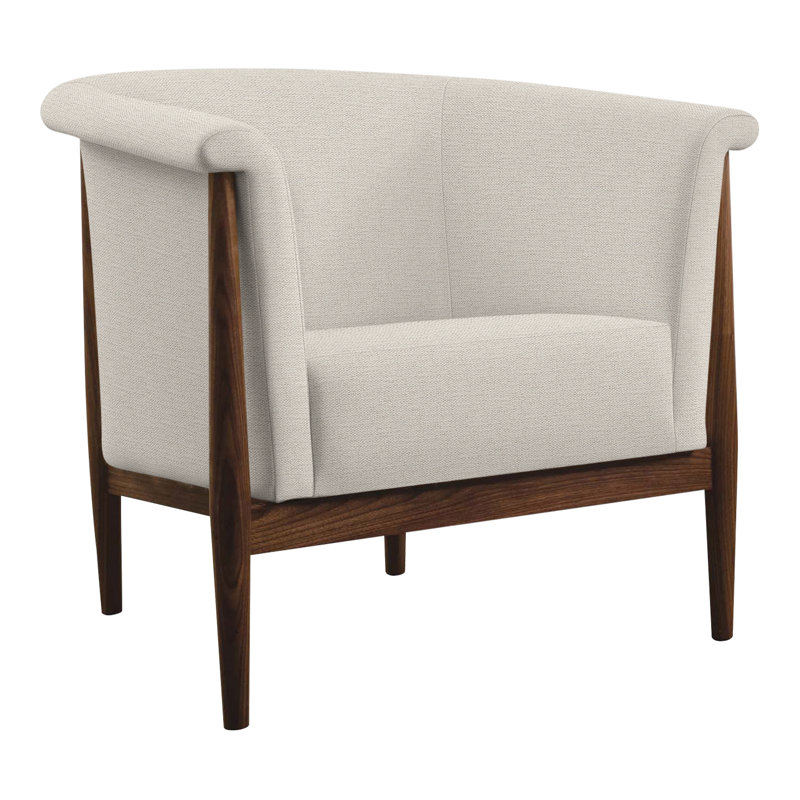 Walnut Grove Barrel Chair, Perigold Page Pearl