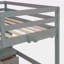 Lit mezzanine double avec bureau, armoires, tiroirs et plateau de chevet, station de charge-237535768