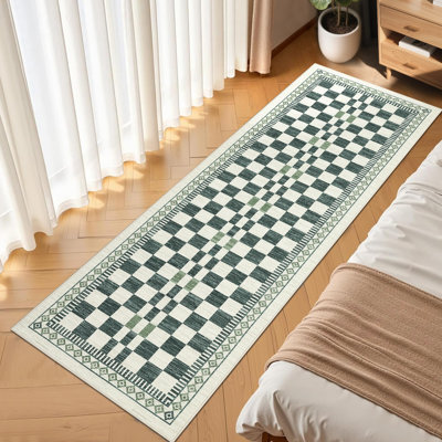 Tapis à carreaux lavables pour le salon et la salle à manger