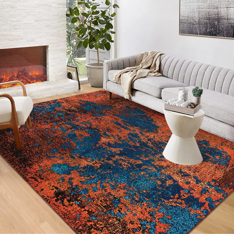 Tapis en polyester tissé à la machine Thaxter, Rectangle 9 pi x 12 pi