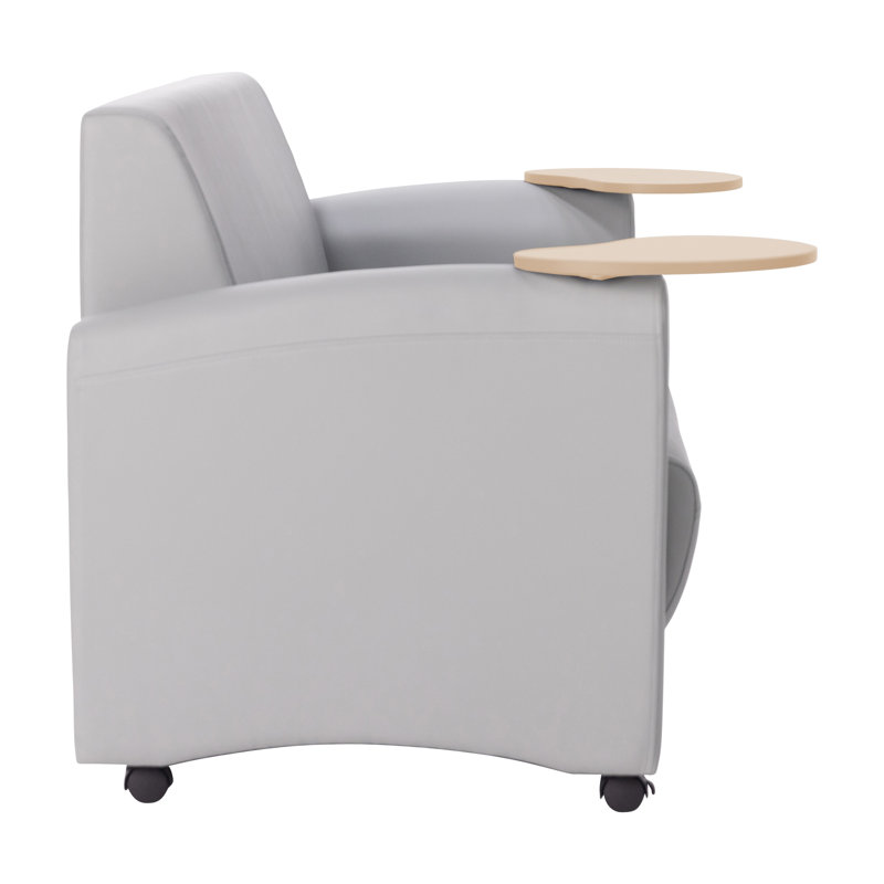 Canapé rembourré avec tablette Pro Series, Gris / grain d'érable