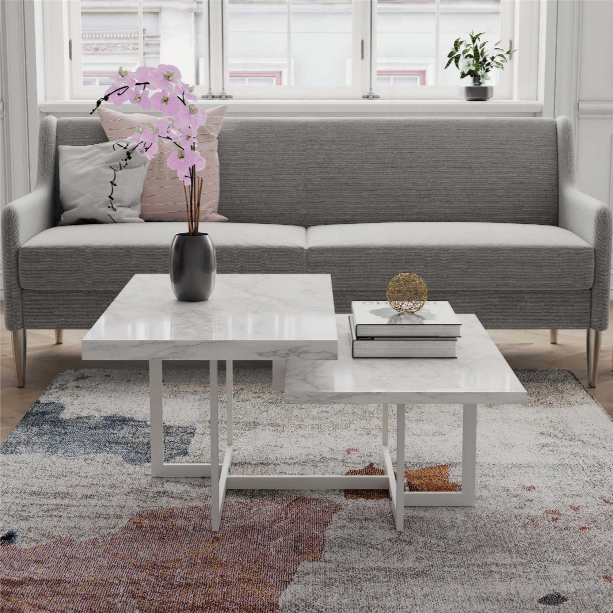 Ebern Designs Stylish And Functional Two - Tiered Coffee Table For ...