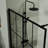 Walk-In 46" X 72" Shower Screen - Black, Tempered Glass, Construction Black For 0.2" Thick Glass Build