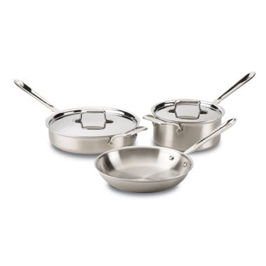All-Clad D3 Tri-Ply Stainless Steel Sauté Pan with Lid; 2 Sizes in 2023