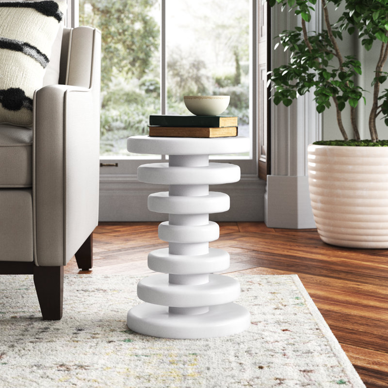 Hylan Solid Wood End Table, White Wash