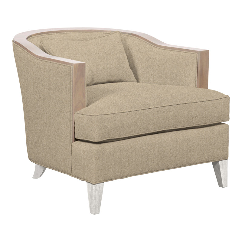 Thom Filicia Home Upholstered Barrel Chair, Nomad Sand Polyester Blend, Casa Blanca