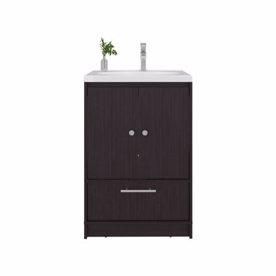 Meuble-lavabo avec lavabo, 2 portes, 1 tiroir