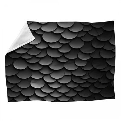 Metal Scales Fleece Throw Blanket - Industrial Throws for Sofas or Beds