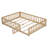 Floor Platform Bed With Fence And Door For Kids,Montessori Floor Bed Frame With Support Slats For Toddlers,Wooden Floor Bed-334861179