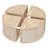 Round To Square Block Modular Coffee Table  Rattan With Storage 4 Piece