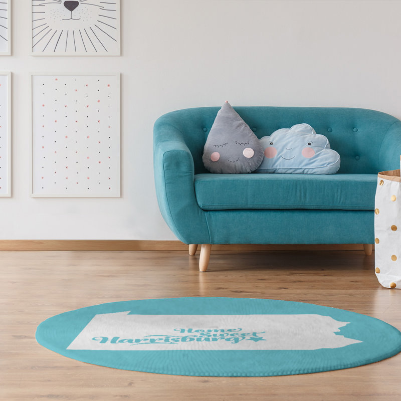 Chenille Indoor Rug, Round 5'