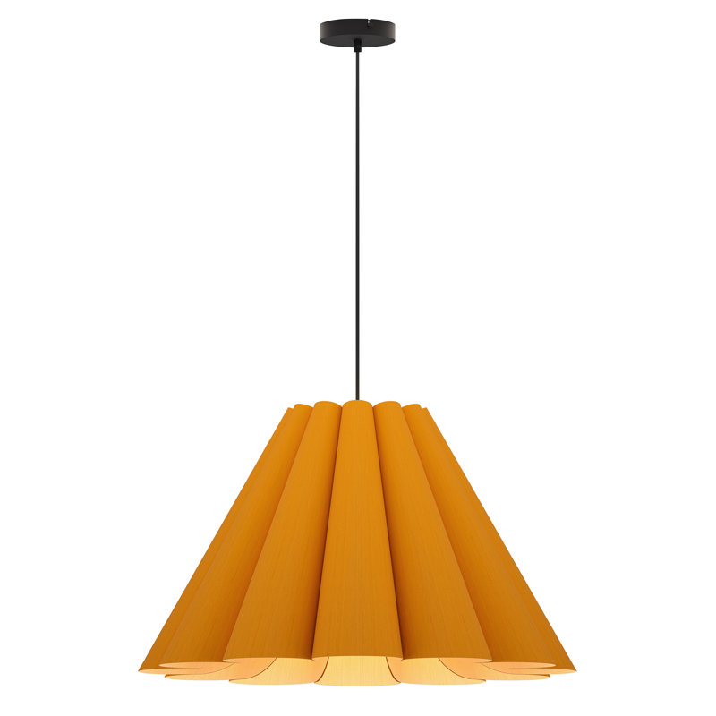Luminaire suspendu moyen Lora 56, H 16,5 po x l 27,5 po x P 27,5 po, Ocre