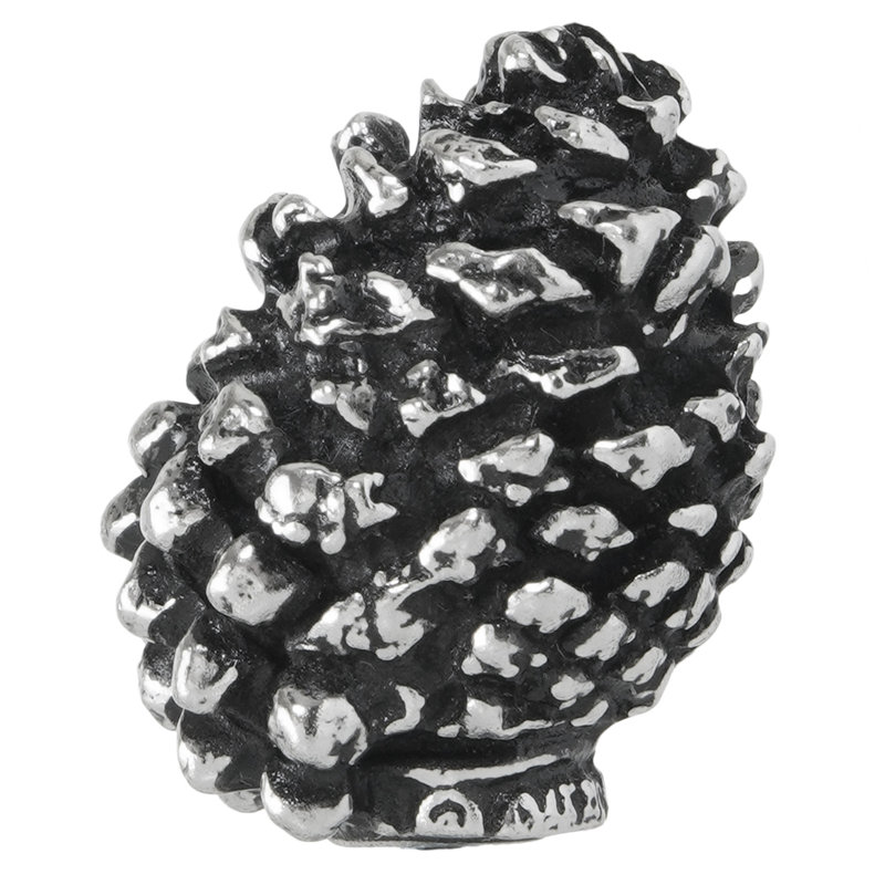 Poignée Lodge Pinecone au fini calice, Argent argent